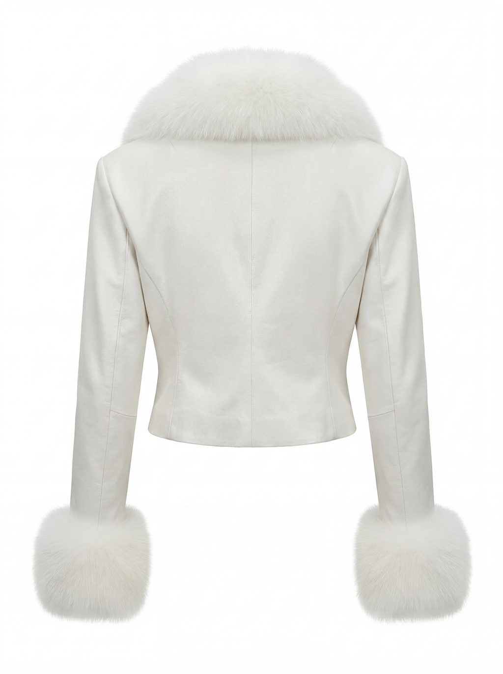 LEATHER FUR COLLAR JACKET