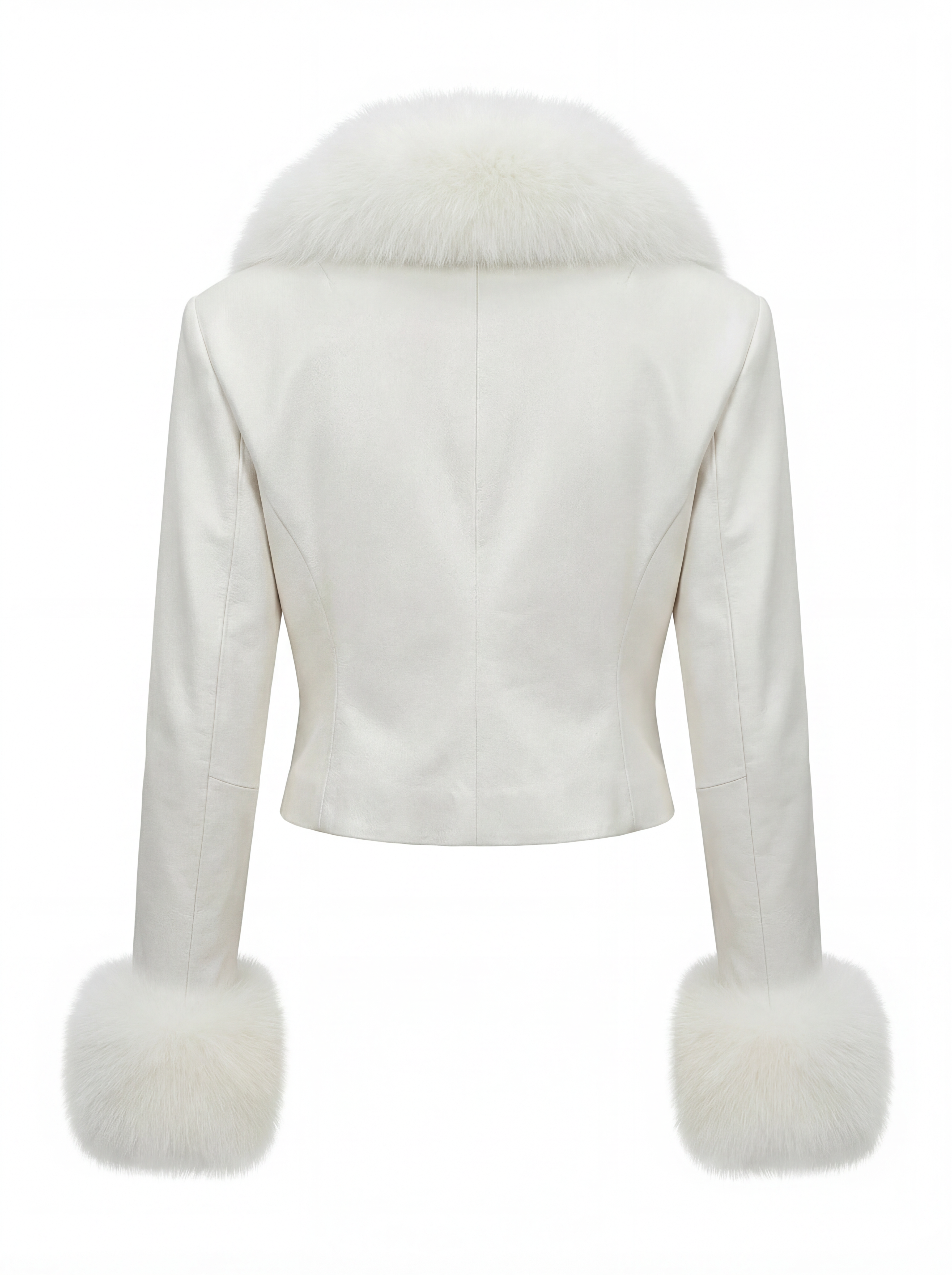 LEATHER FUR COLLAR JACKET